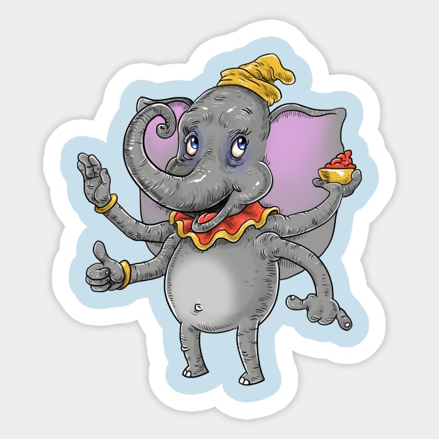 Dumbo Ganesha Sticker by idrawcartoons